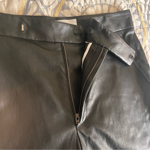 Maria McManus 100% Lamb Skin High Waist Crop French Leather Trouser Pants, 8 - Picture 9 of 16